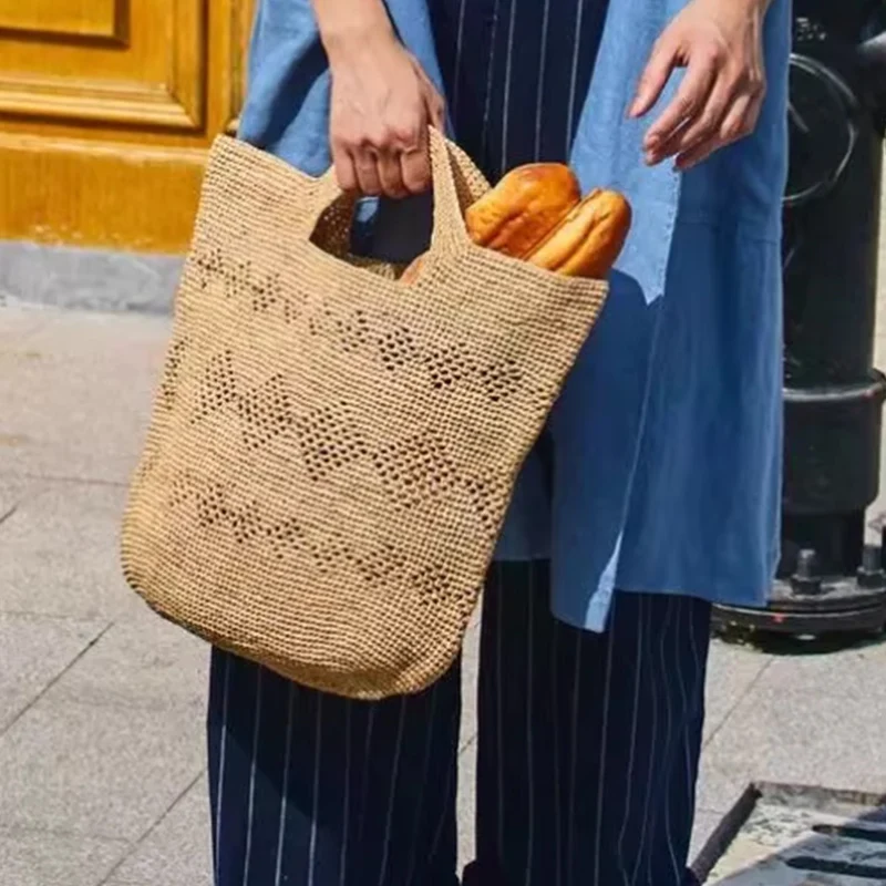 Büyük Kapasiteli Doğal Rafya H - Women'S Raffia Bags incelemesi ve fiyatı