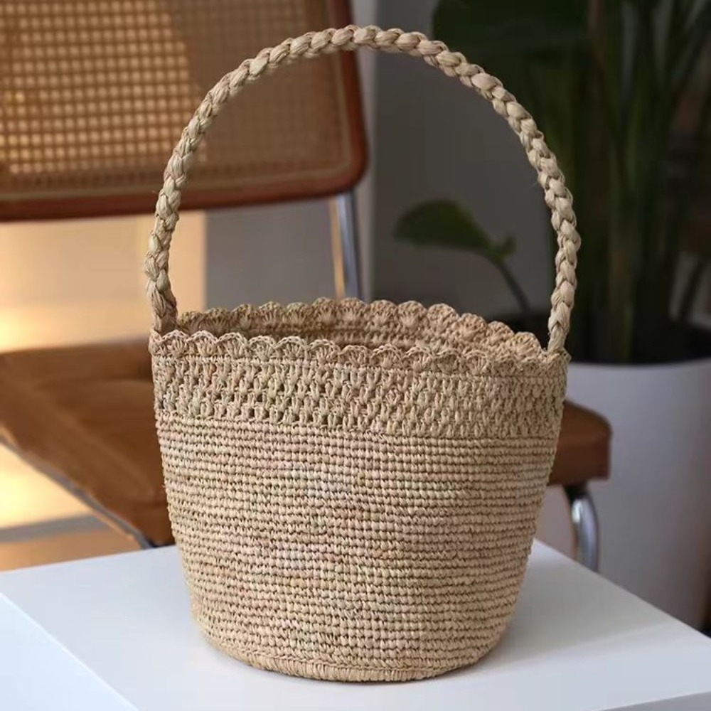 El yapımı Tığ Işi Hasır Kova Ç - Women'S Raffia Bags incelemesi ve fiyatı