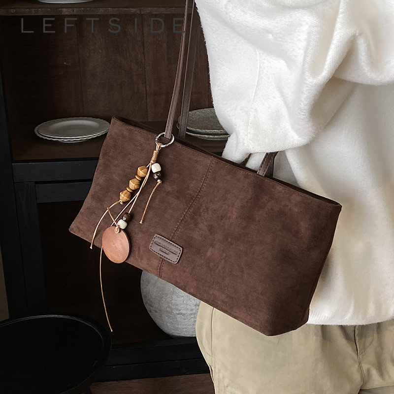 LEFTSIDE Retro Süet Omuz Çanta - Women Bags 2026 Trends incelemesi ve fiyatı